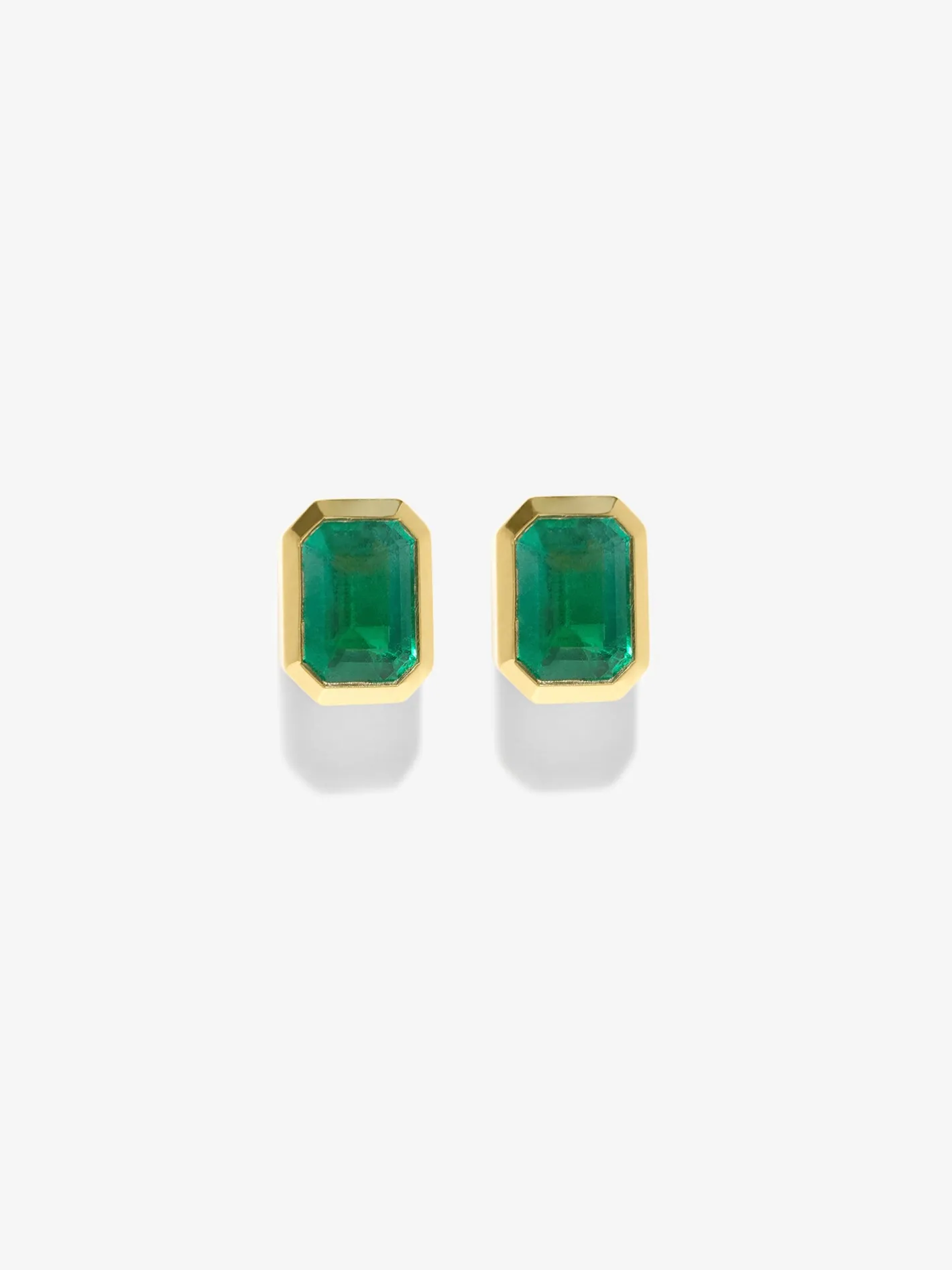 Rich Large Emerald Studs<AZLEE Jewelry Discount