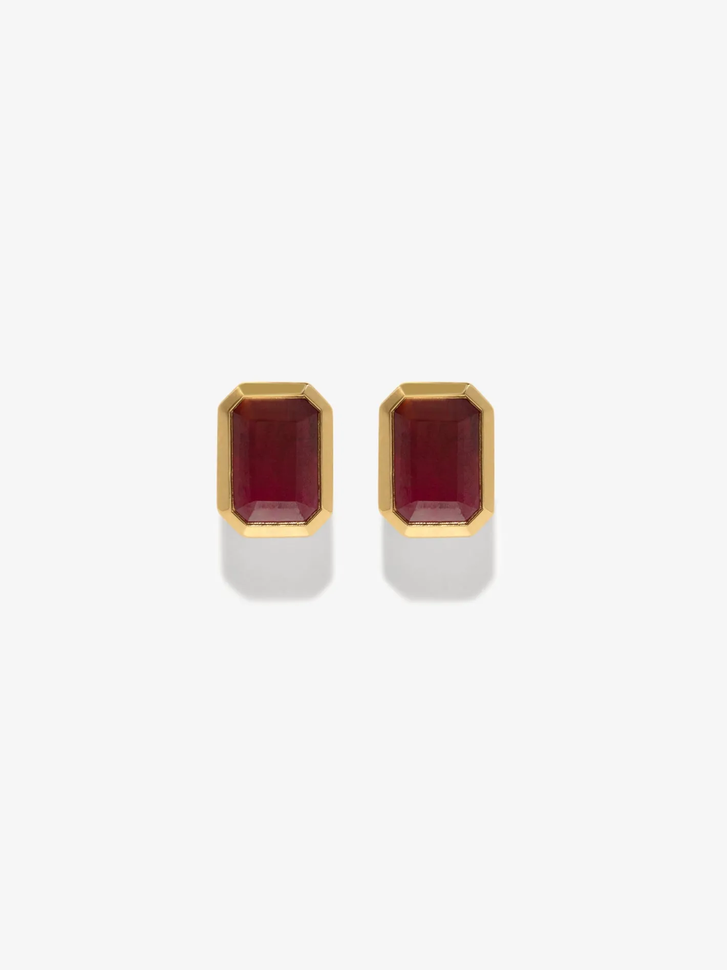 Rich Large Ruby Studs<AZLEE Jewelry Store