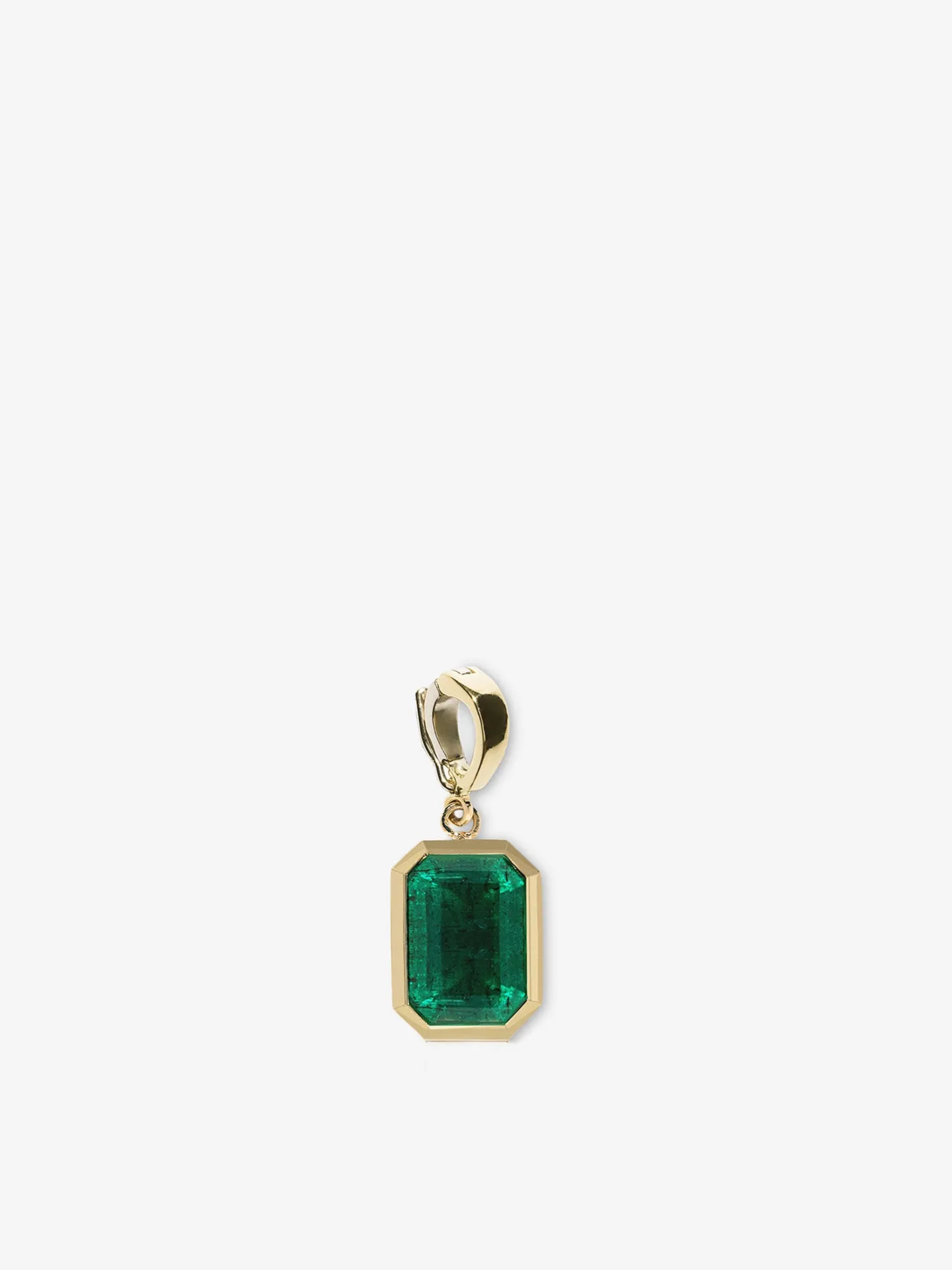 Rich Medium Bezel Emerald Charm<AZLEE Jewelry Fashion