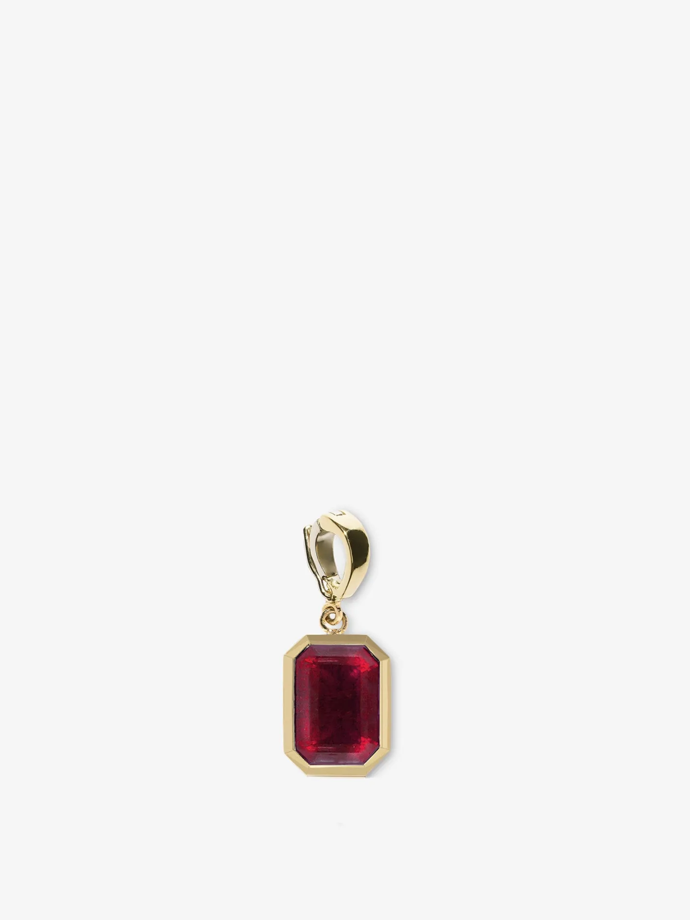 Rich Medium Bezel Ruby Charm<AZLEE Jewelry Shop