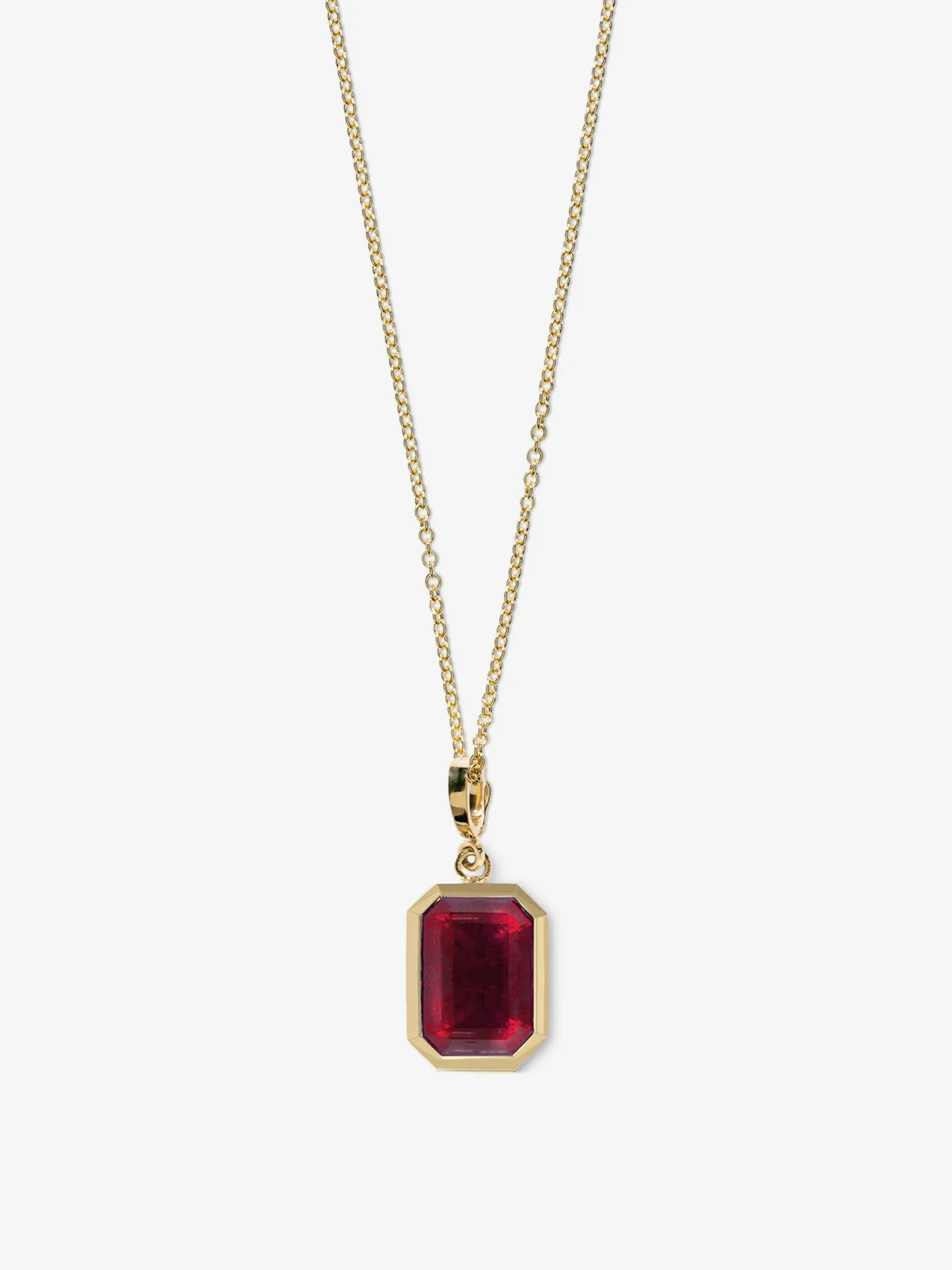 Rich Medium Bezel Ruby Charm<AZLEE Jewelry Shop