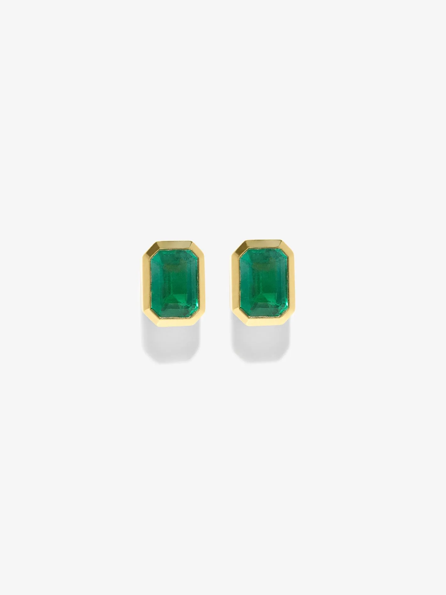 Rich Medium Emerald Studs<AZLEE Jewelry Sale