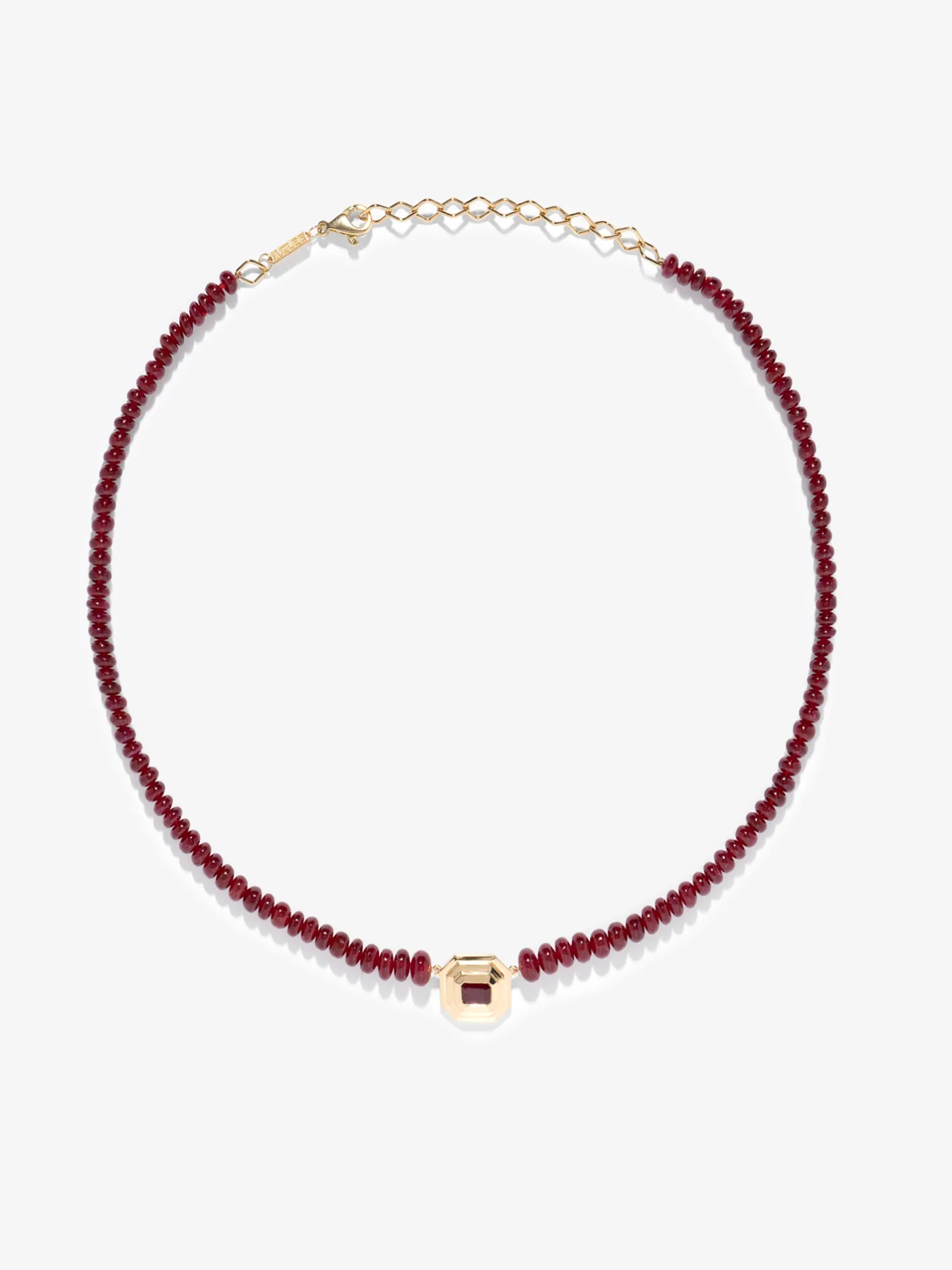 Rich Ruby Bead Staircase Necklace<AZLEE Jewelry Discount