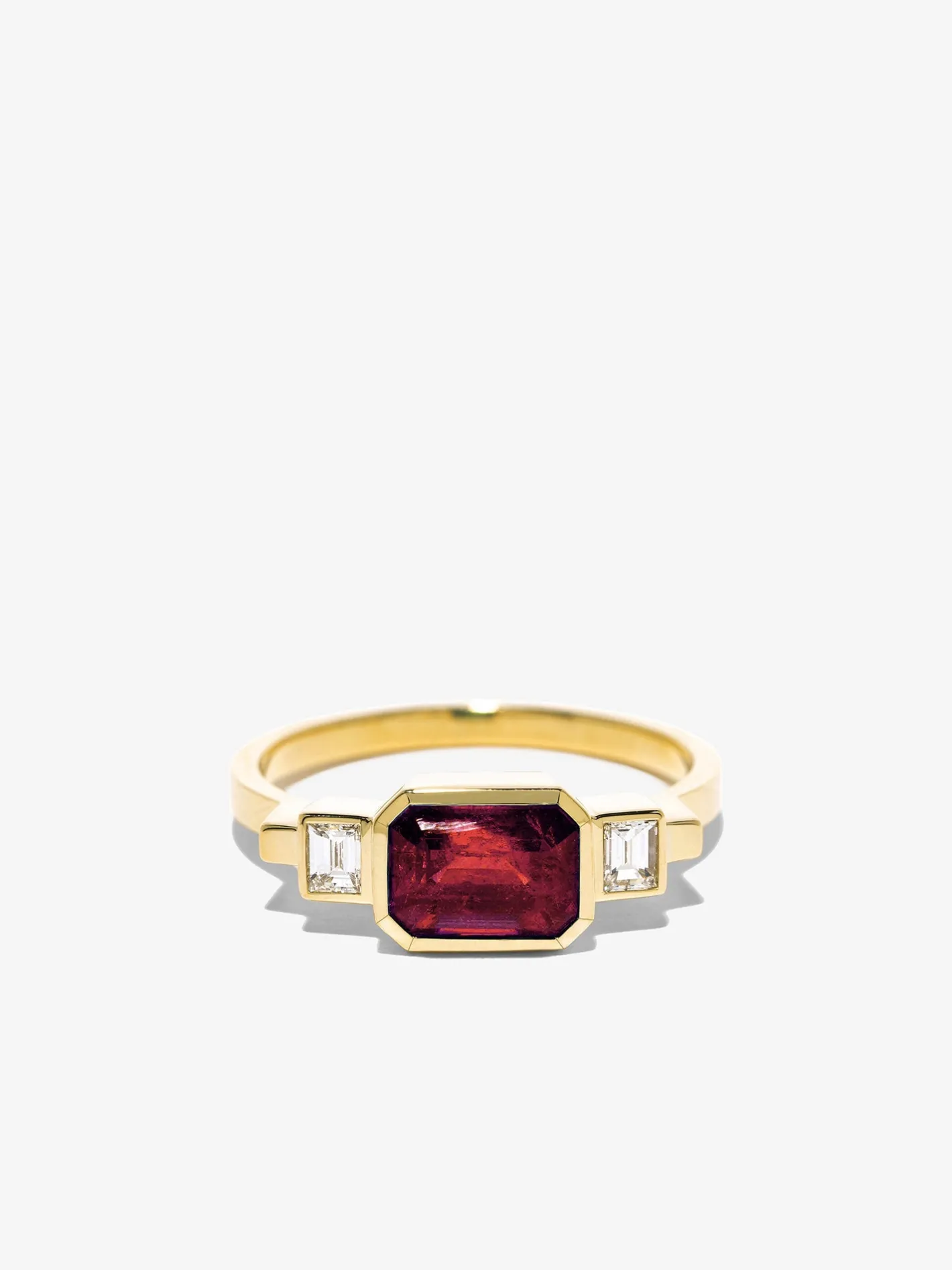 Ruby and Baguette Diamond Ring<AZLEE Jewelry Outlet