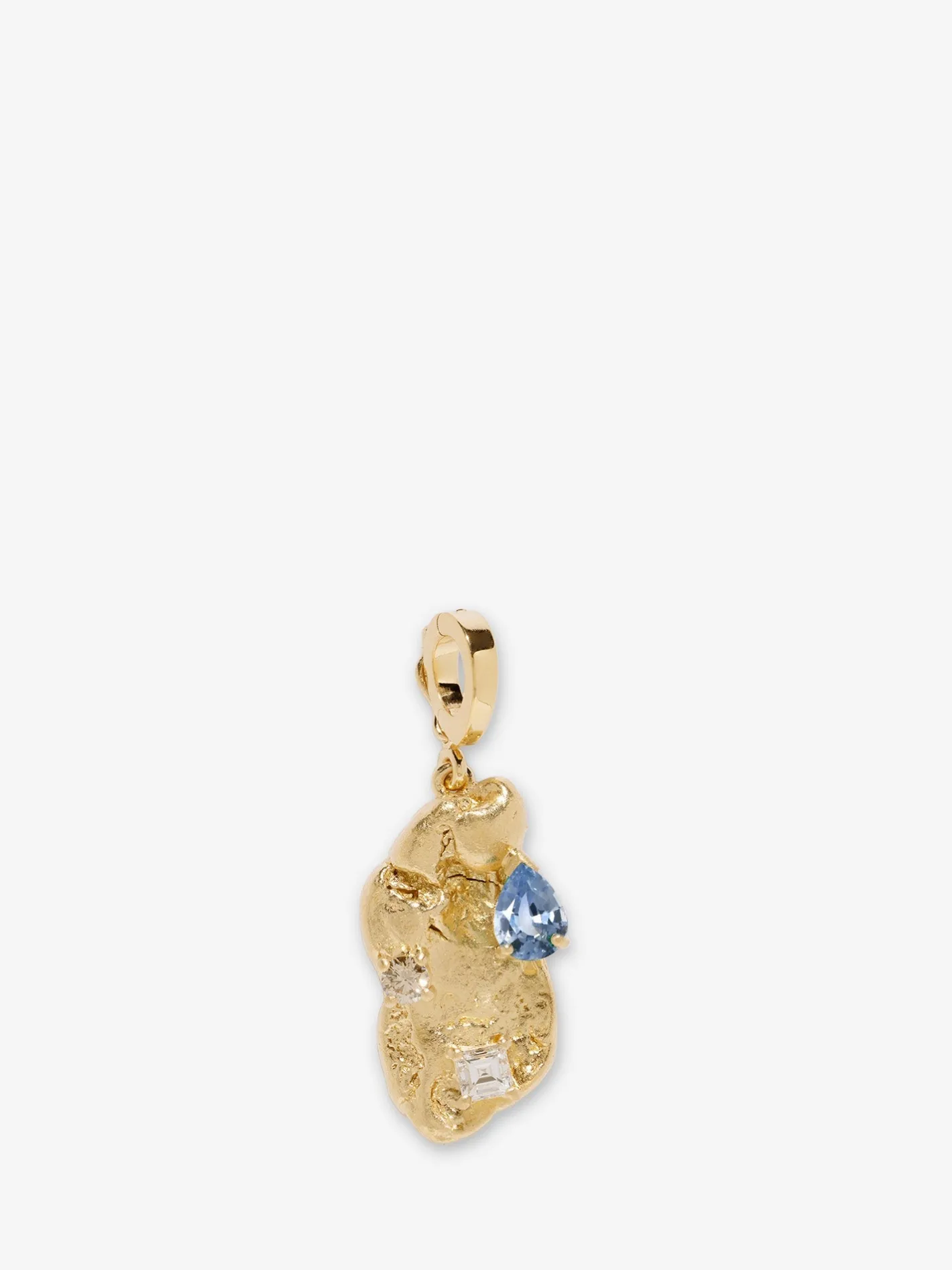 Sapphire Scattered Large Gold Nugget Charm<AZLEE Jewelry Hot