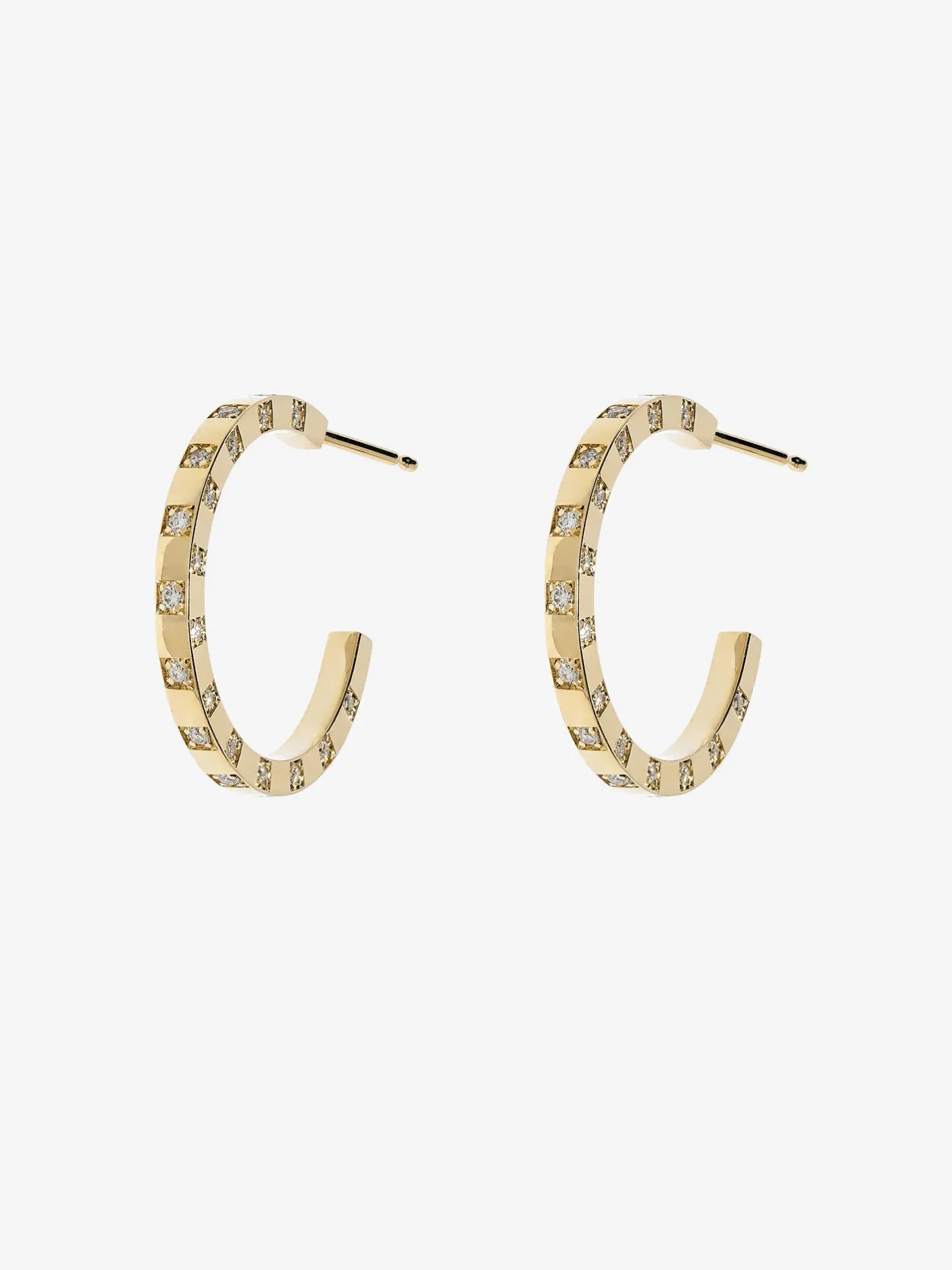 Scattered Diamond Hoops<AZLEE Jewelry Fashion