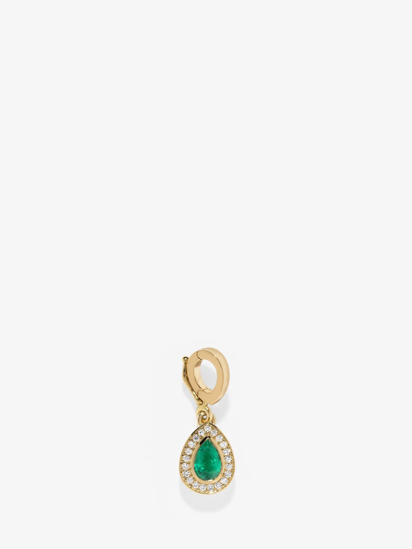 Silhouette Medium Emerald Pear Charm<AZLEE Jewelry New