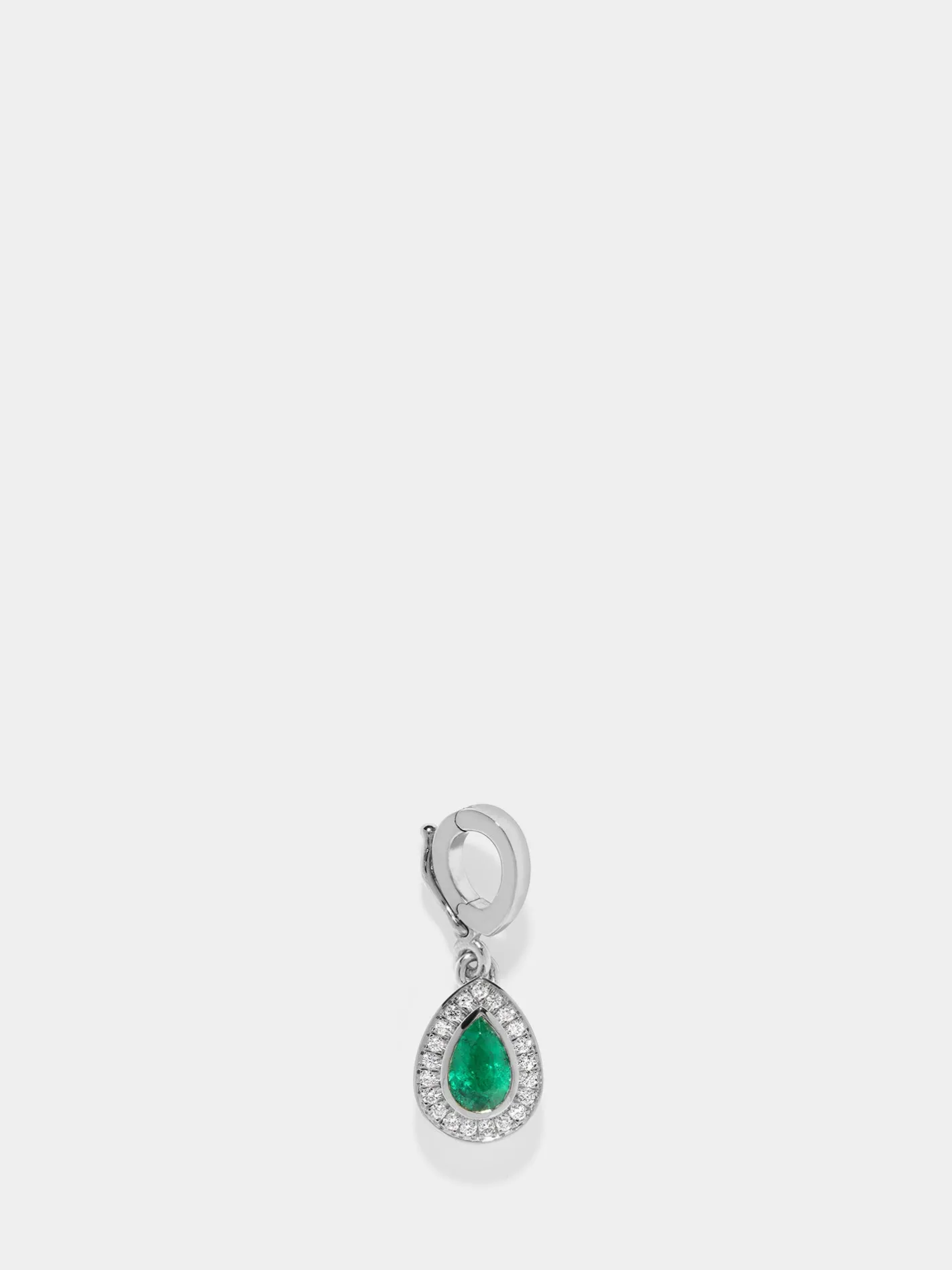 Silhouette Medium Emerald Pear Charm<AZLEE Jewelry New