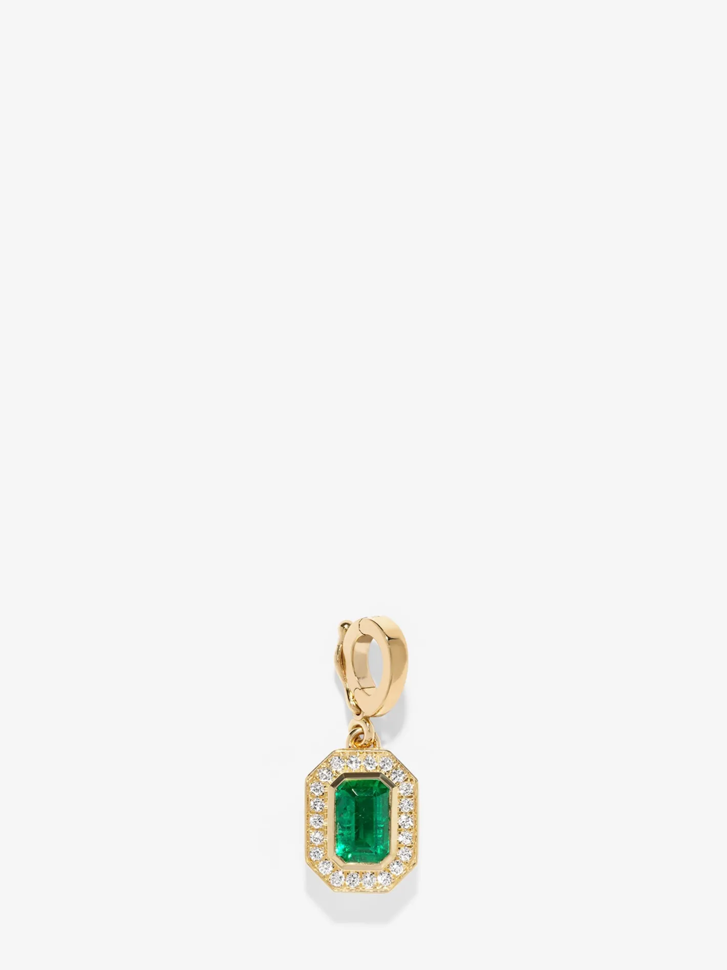 Silhouette Medium Emerald-Cut Emerald Charm<AZLEE Jewelry Outlet