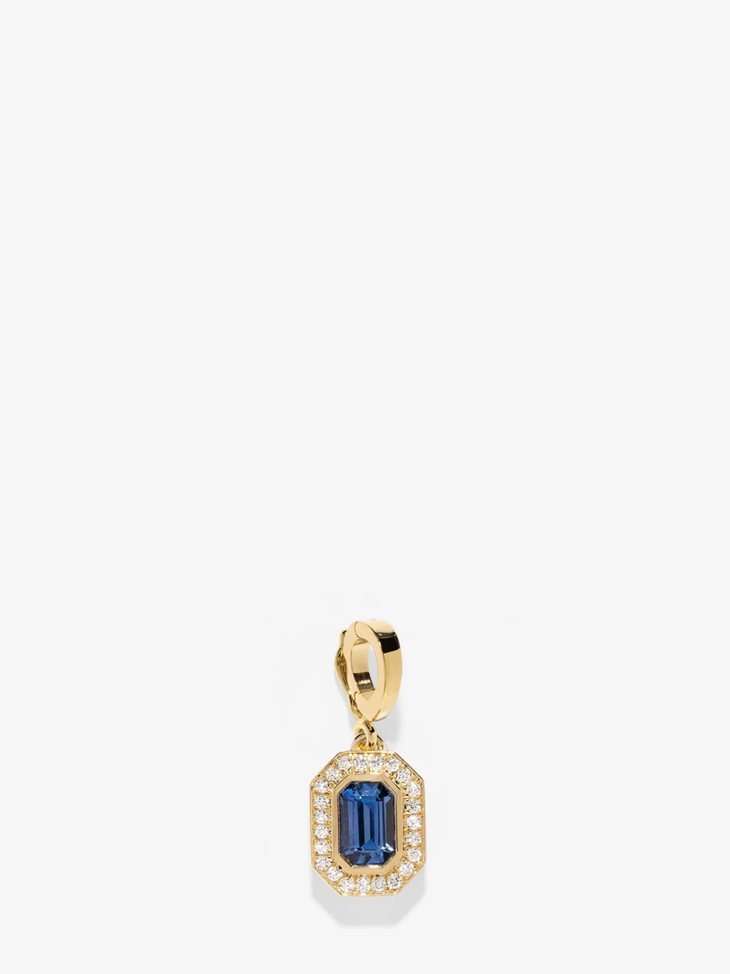 Silhouette Medium Emerald-Cut Sapphire Charm Charm<AZLEE Jewelry Outlet