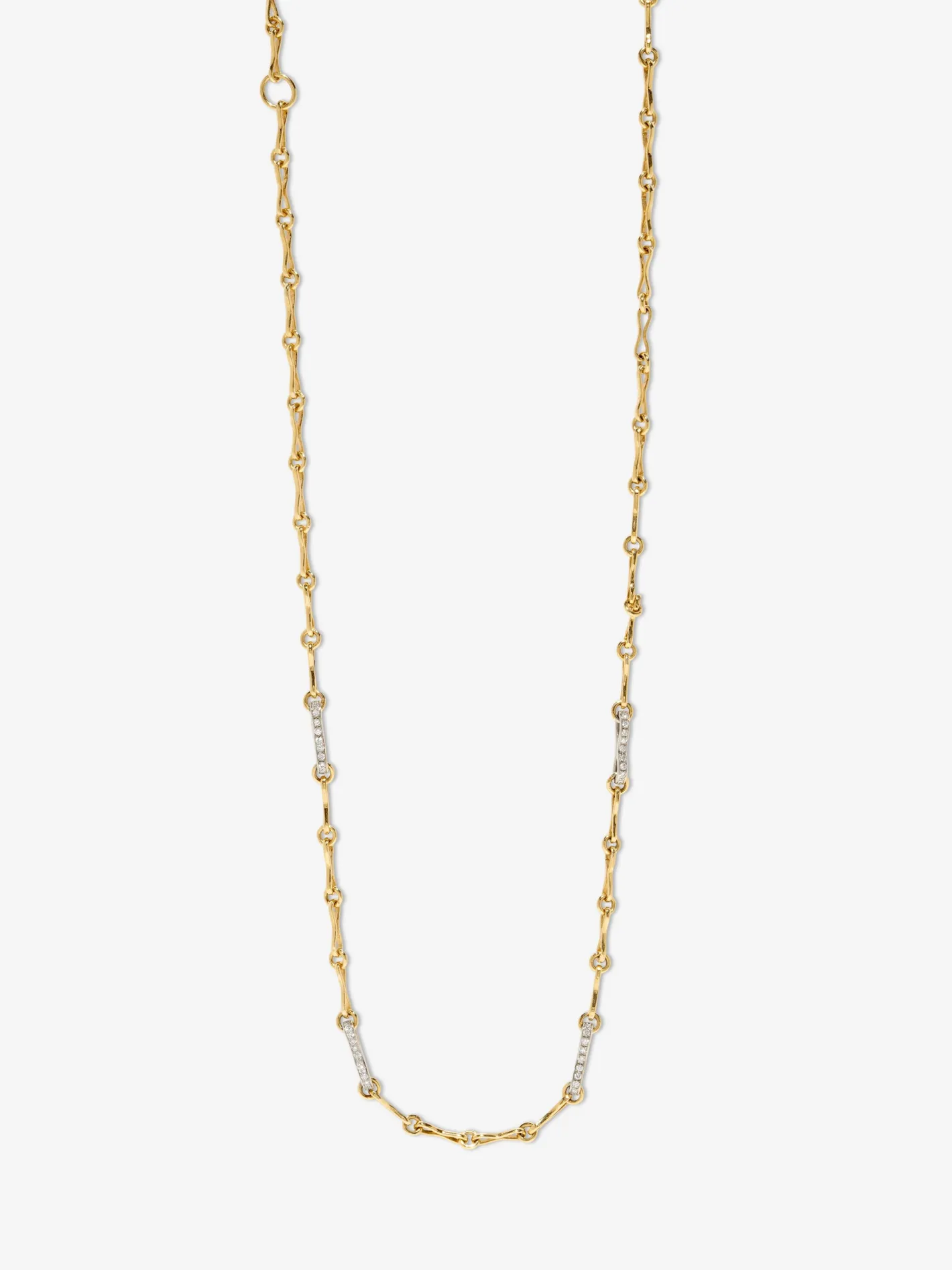 Small Motif Chain with Diamond Links<AZLEE Jewelry Shop