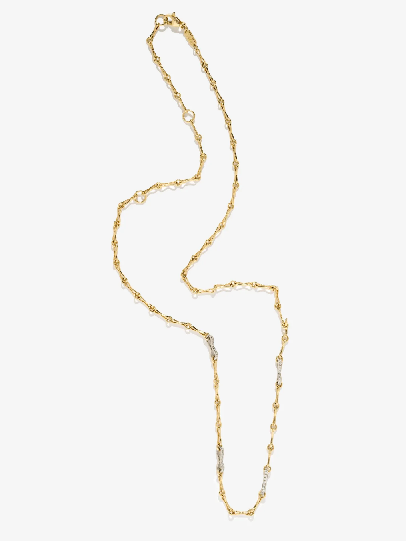 Small Motif Chain with Diamond Links<AZLEE Jewelry Shop