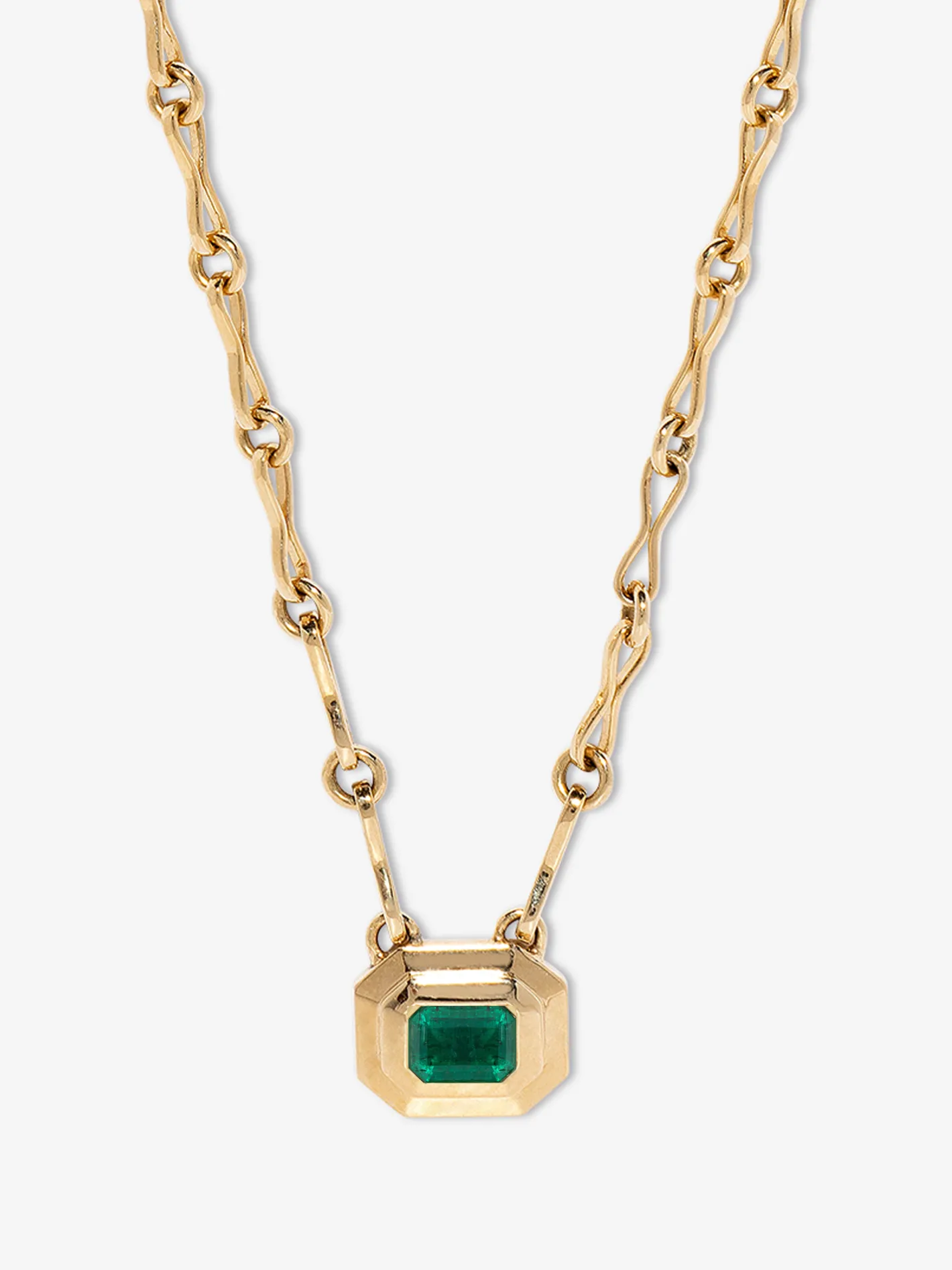 Staircase Emerald Motif Chain Necklace<AZLEE Jewelry Fashion