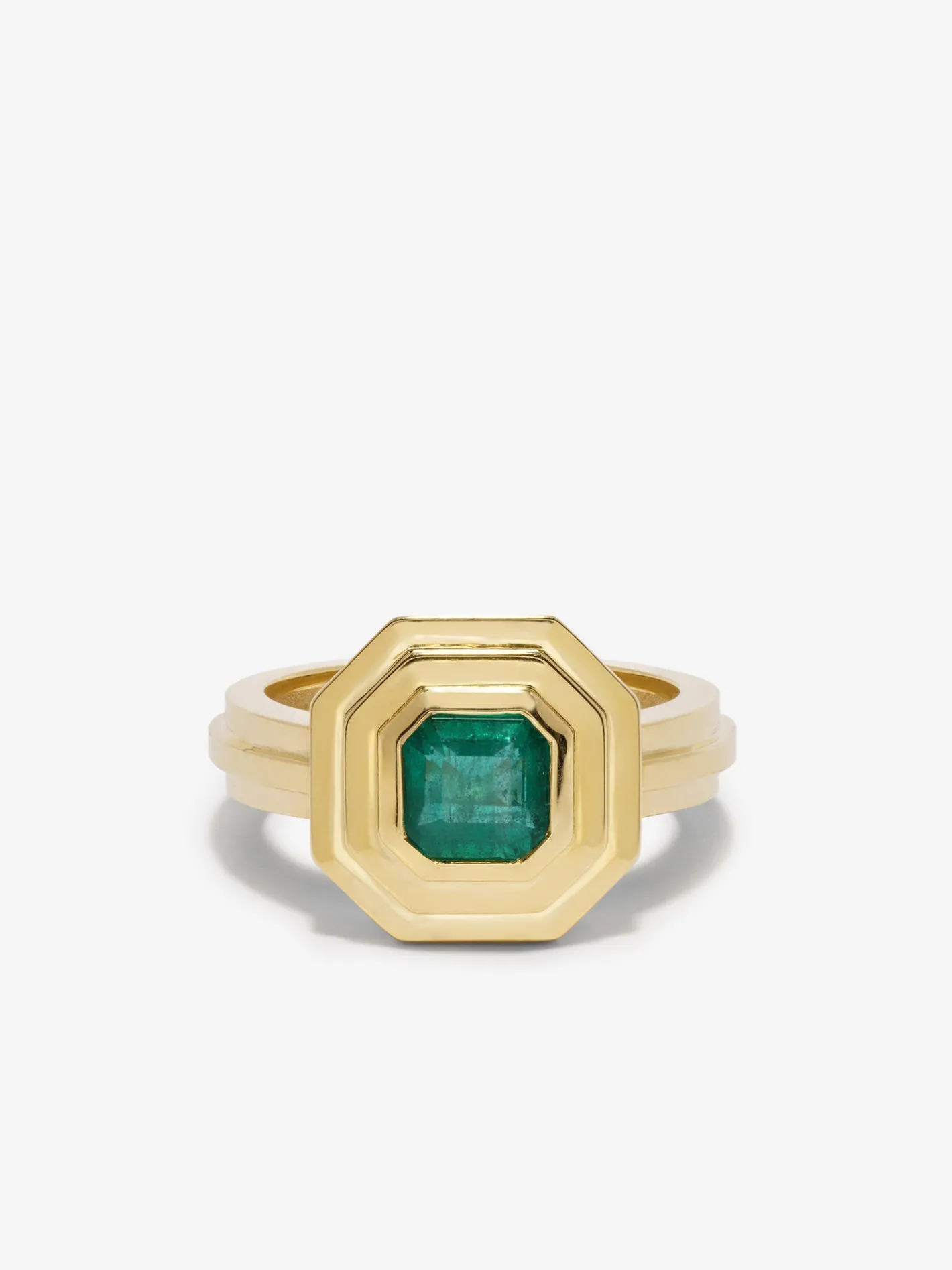 Staircase 2-Tier Square Emerald Ring<AZLEE Jewelry Best Sale