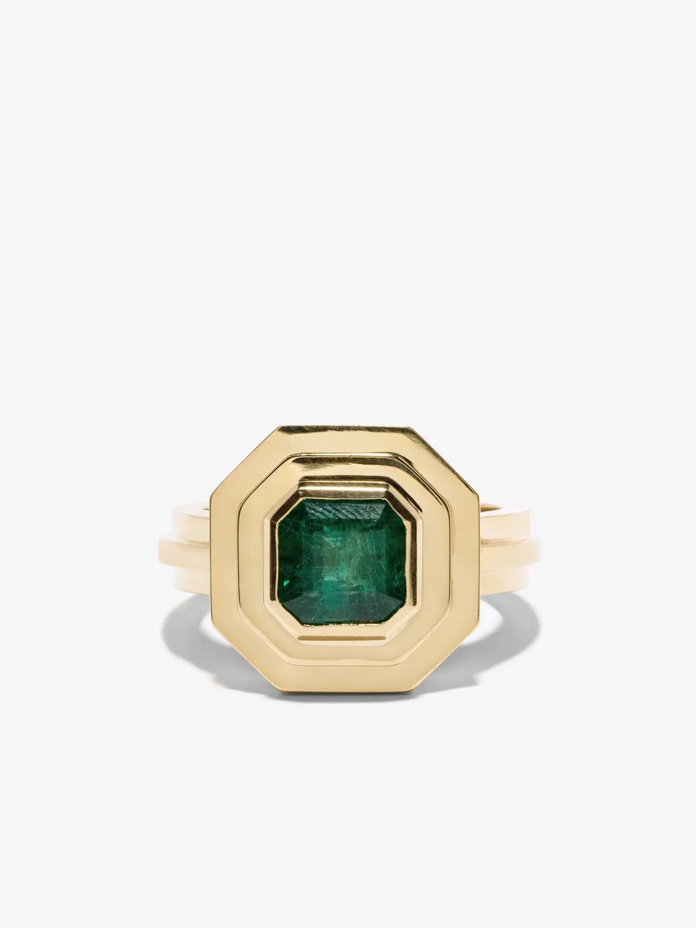 Staircase 2-Tier Square Emerald Ring<AZLEE Jewelry Cheap