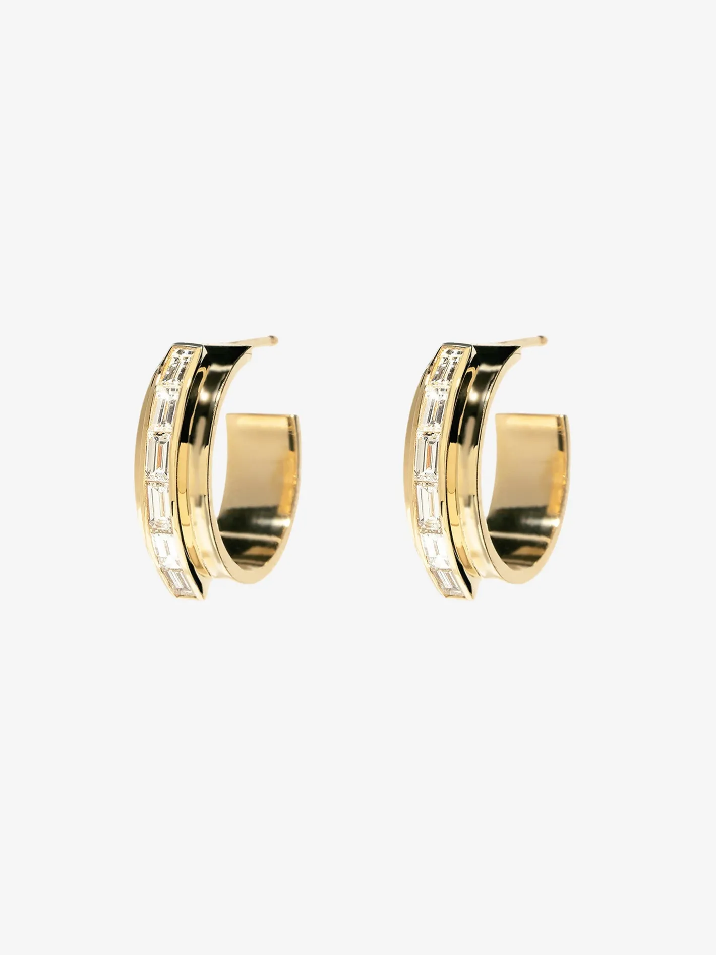 Twilight Baguette Diamond Hoops<AZLEE Jewelry Flash Sale