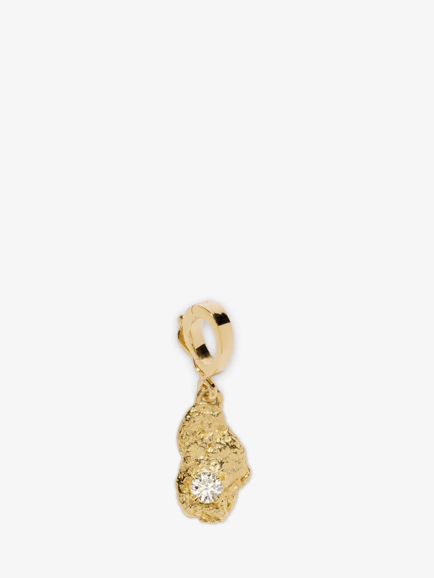 White Diamond Scattered Small Gold Nugget Charm<AZLEE Jewelry Cheap