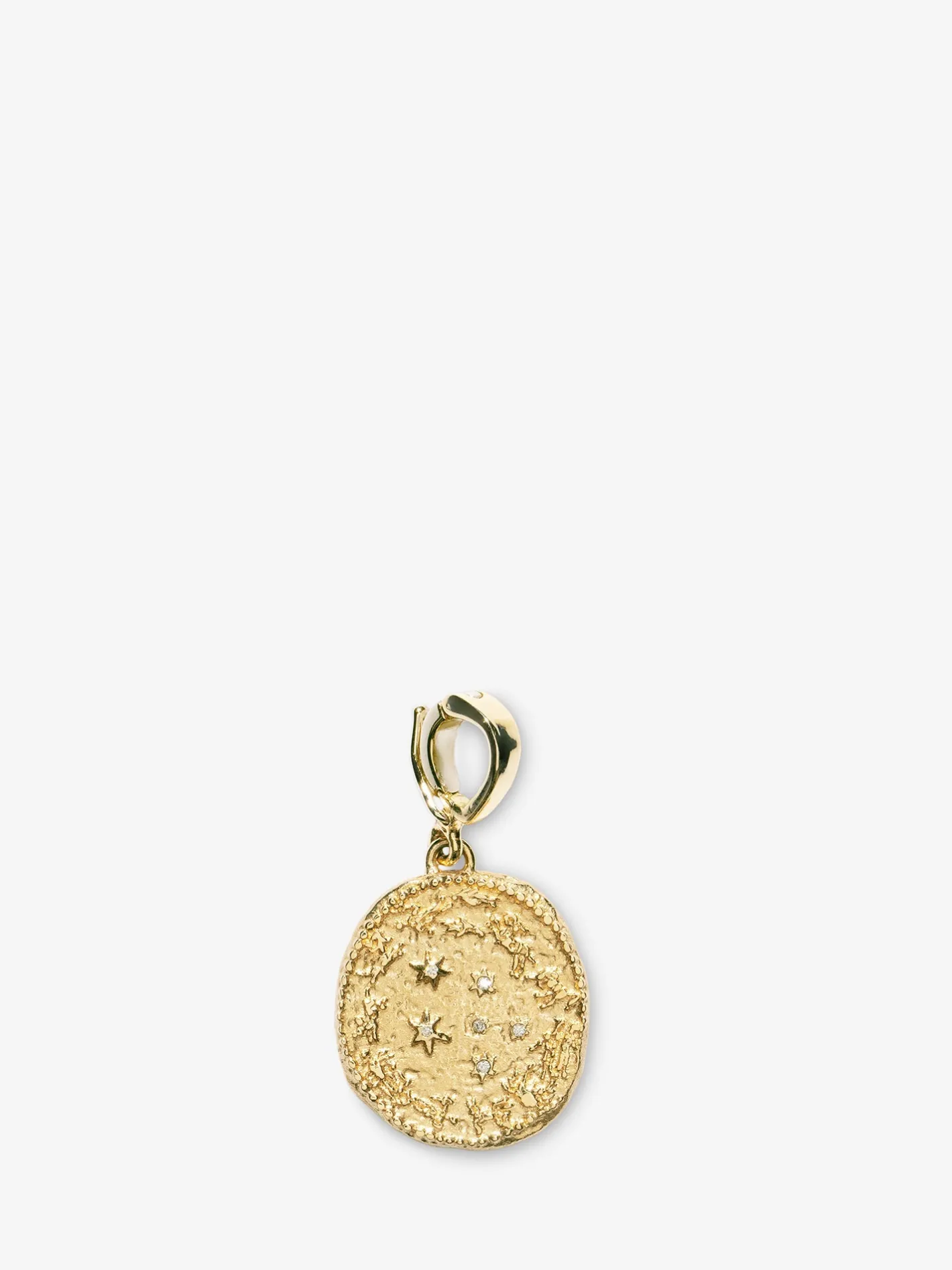 Zodiac Wheel Small Diamond Coin Charm<AZLEE Jewelry Outlet