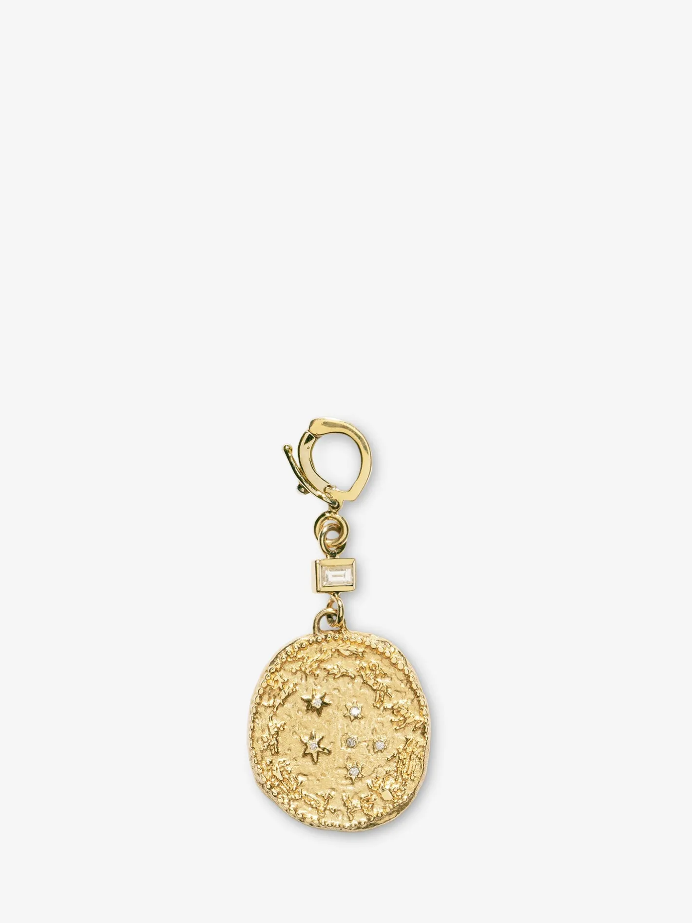 Zodiac Wheel Small Diamond Coin Charm<AZLEE Jewelry Outlet